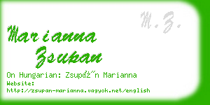 marianna zsupan business card